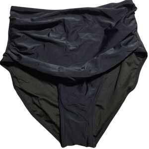 3 For $15 High Waisted Rouched Swim Bottoms Sz Sm NWOT Black